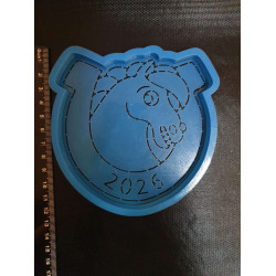 Вирубка пластикова з трафаретом Підкова з конем 2026